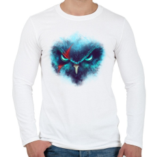 PRINTFASHION Harcos bagoly - Férfi hosszú ujjú póló - Fehér