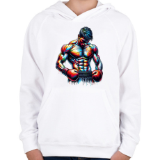 PRINTFASHION Harcos - Gyerek kapucnis pulóver - Fehér