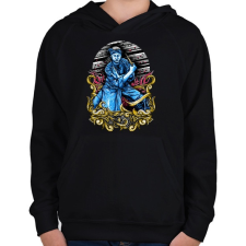 PRINTFASHION Harcos - Gyerek kapucnis pulóver - Fekete gyerek pulóver, kardigán