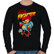 PRINTFASHION Harcos kakas - Férfi pulóver - Fekete