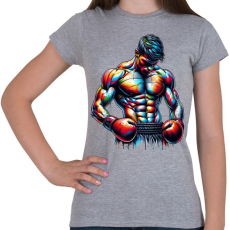 PRINTFASHION Harcos - Női póló - Sport szürke
