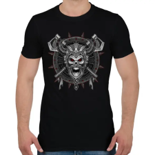 PRINTFASHION Harcos Viking - Férfi póló - Fekete férfi póló