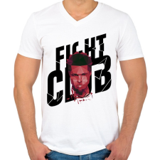 PRINTFASHION Harcosok klubja - Férfi V-nyakú póló - Fehér férfi póló