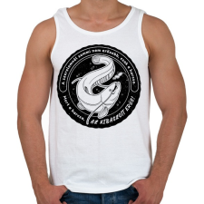 PRINTFASHION Harcsa Horgász - Férfi atléta - Fehér atléta, trikó