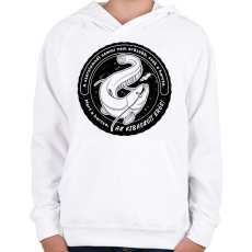 PRINTFASHION Harcsa Horgász - Gyerek kapucnis pulóver - Fehér