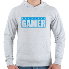 PRINTFASHION HARDCORE GAMER - Férfi kapucnis pulóver - Sport szürke férfi pulóver, kardigán