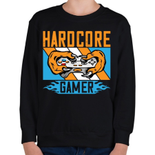 PRINTFASHION Hardcore gamer - Gyerek pulóver - Fekete gyerek pulóver, kardigán