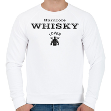 PRINTFASHION Hardcore Whisky Lover - Férfi pulóver - Fehér férfi pulóver, kardigán