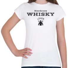 PRINTFASHION Hardcore Whisky Lover - Női póló - Fehér