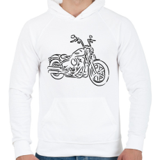PRINTFASHION Harley Davidson - Softail - Férfi kapucnis pulóver - Fehér