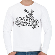 PRINTFASHION Harley Davidson - Softail - Férfi pulóver - Fehér férfi pulóver, kardigán