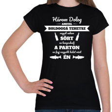 PRINTFASHION Három dolog - Női póló - Fekete