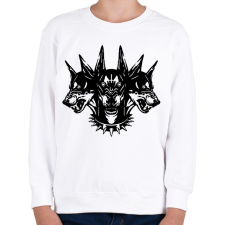 PRINTFASHION Három fejű kutya - Gyerek pulóver - Fehér gyerek pulóver, kardigán