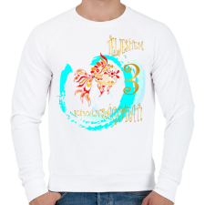 PRINTFASHION Három kívánság - Férfi pulóver - Fehér férfi pulóver, kardigán