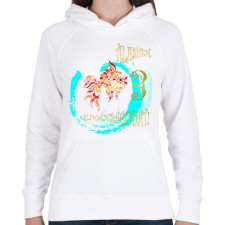 PRINTFASHION Három kívánság - Női kapucnis pulóver - Fehér női pulóver, kardigán