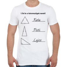 PRINTFASHION Háromszögek nevei - Férfi póló - Fehér