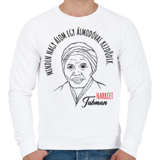 PRINTFASHION Harriet Tubman idézet - Férfi pulóver - Fehér női pulóver, kardigán