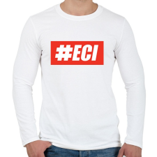PRINTFASHION Hashtageci - Férfi hosszú ujjú póló - Fehér férfi póló