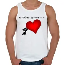 PRINTFASHION Hatalmas szívem van - Férfi atléta - Fehér atléta, trikó