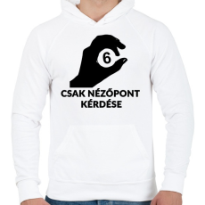 PRINTFASHION Hatos lottó - Férfi kapucnis pulóver - Fehér