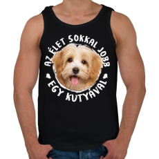 PRINTFASHION Havanese - Férfi atléta - Fekete