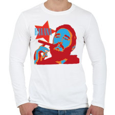 PRINTFASHION Havanna szivar & Fidel Castro - Férfi hosszú ujjú póló - Fehér férfi póló