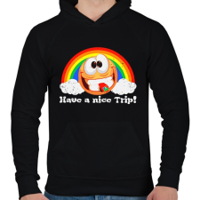 PRINTFASHION Have a nice trip! - Férfi kapucnis pulóver - Fekete férfi pulóver, kardigán