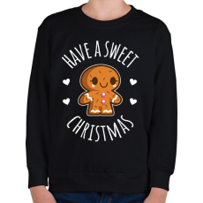 PRINTFASHION Have sweet Christmas - Gyerek pulóver - Fekete