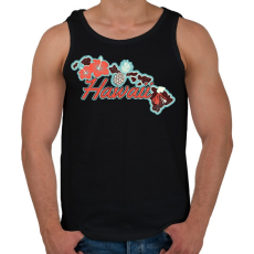 PRINTFASHION Hawaii  - Férfi atléta - Fekete