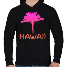 PRINTFASHION Hawaii - Férfi kapucnis pulóver - Fekete