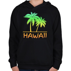 PRINTFASHION Hawaii - Gyerek kapucnis pulóver - Fekete