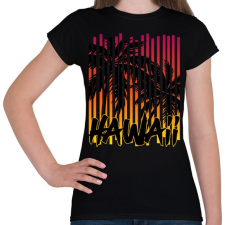 PRINTFASHION Hawaii - Női póló - Fekete női póló
