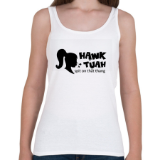 PRINTFASHION Hawk Tuah - Black - Női atléta - Fehér női trikó