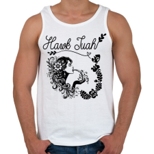 PRINTFASHION Hawk Tuah - split on that thang - Férfi atléta - Fehér atléta, trikó