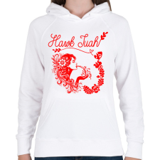 PRINTFASHION Hawk Tuah - split on that thang - Női kapucnis pulóver - Fehér női pulóver, kardigán