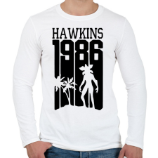 PRINTFASHION hawkins 1986 - Férfi hosszú ujjú póló - Fehér férfi póló