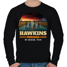 PRINTFASHION #hawkins - Férfi pulóver - Fekete