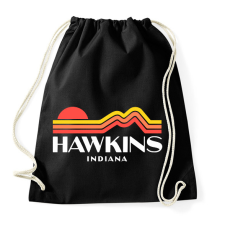 PRINTFASHION Hawkins Indiana Retro - Sportzsák, Tornazsák - Fekete tornazsák