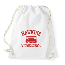 PRINTFASHION Hawkins Middle School - Piros - Sportzsák, Tornazsák - Fehér tornazsák