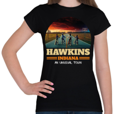 PRINTFASHION #hawkins - Női póló - Fekete