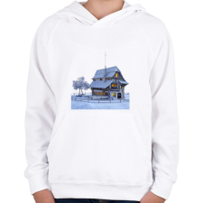 PRINTFASHION Ház - Gyerek kapucnis pulóver - Fehér gyerek pulóver, kardigán