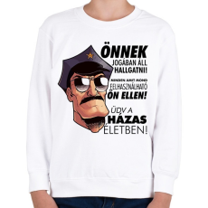 PRINTFASHION Házasélet - Gyerek pulóver - Fehér