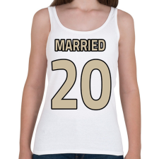 PRINTFASHION Házassági évforduló - első fele - Női atléta - Fehér női trikó