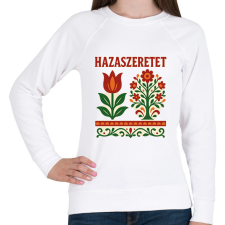 PRINTFASHION hazaszeretet - Női pulóver - Fehér női pulóver, kardigán