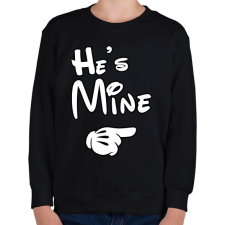 PRINTFASHION He is mine - Gyerek pulóver - Fekete gyerek pulóver, kardigán