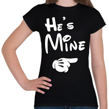 PRINTFASHION He is mine - Női póló - Fekete női póló