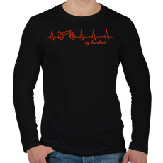 PRINTFASHION heartbeat - Férfi hosszú ujjú póló - Fekete