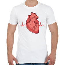 PRINTFASHION Heartbeat - Férfi póló - Fehér férfi póló