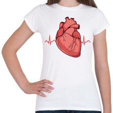 PRINTFASHION Heartbeat - Női póló - Fehér