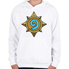 PRINTFASHION Hearthstone - Gyerek kapucnis pulóver - Fehér gyerek pulóver, kardigán